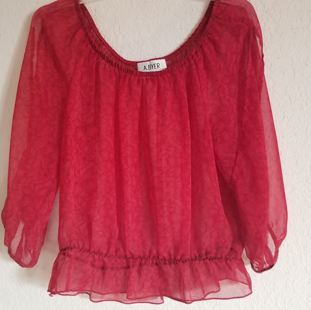 Red long sleeve shirt